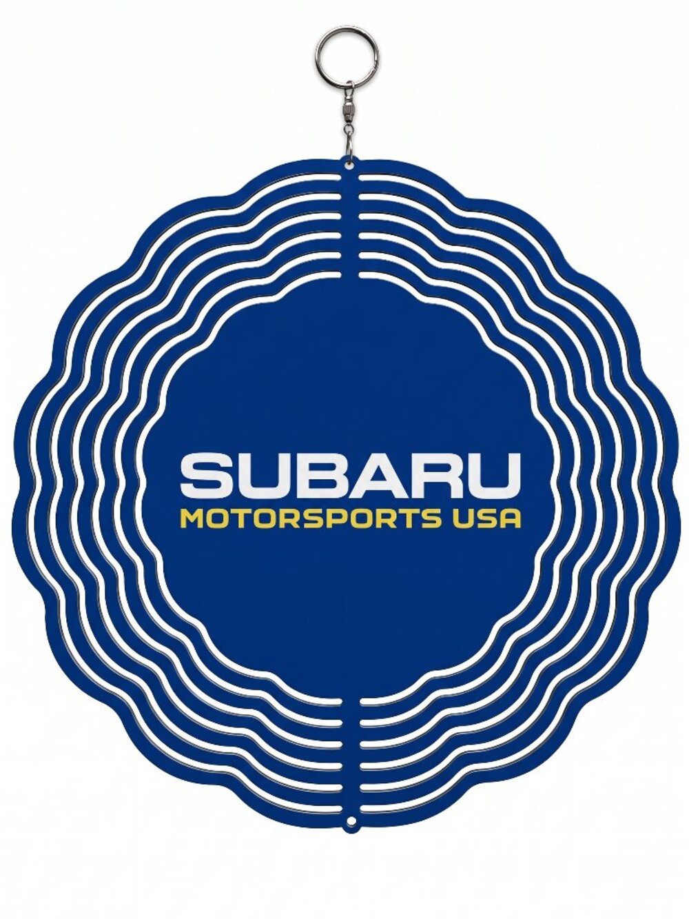 10" Subaru Motorsports USA Kinetic Wind Spinner - Blue Metal Yard Decor